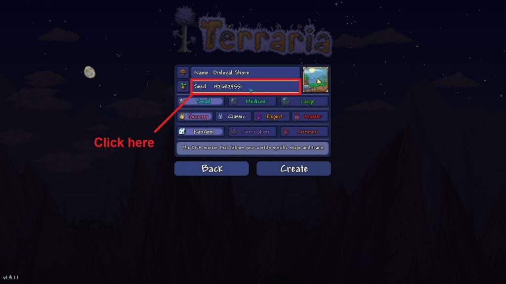 Terraria Dead Man's Chest Location (How to use the World Seed