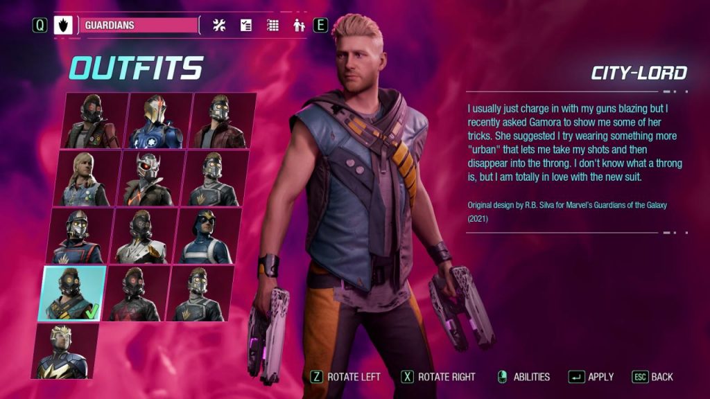 Marvel's Guardians of the Galaxy: All Outfits Save File ("Fashion ...