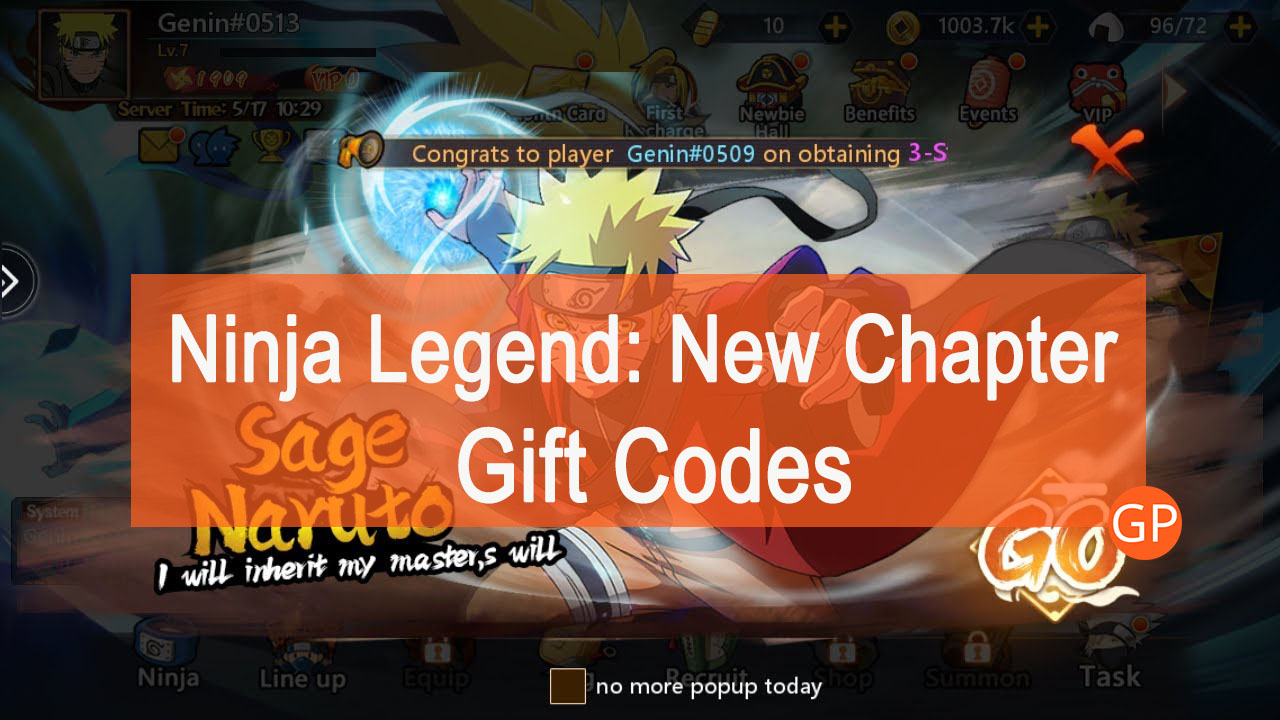 Ninja Legend New Chapter & All Redeem Codes  3 Giftcode Ninja Legend New  Chapter How to Redeem Code : r/GameplayGiftcode