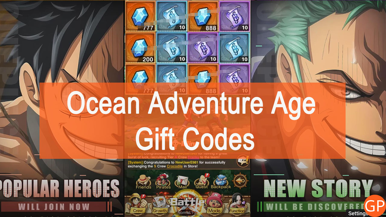 FRESH GIFTCODE RELEASE GRAND OCEAN PIRATES