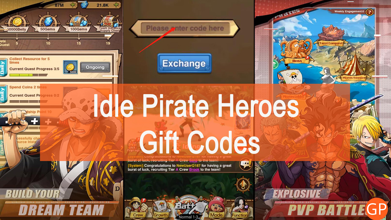 Idle Pirate Heroes & 7 Giftcodes Gameplay - One Piece Idle RPG Android Game  